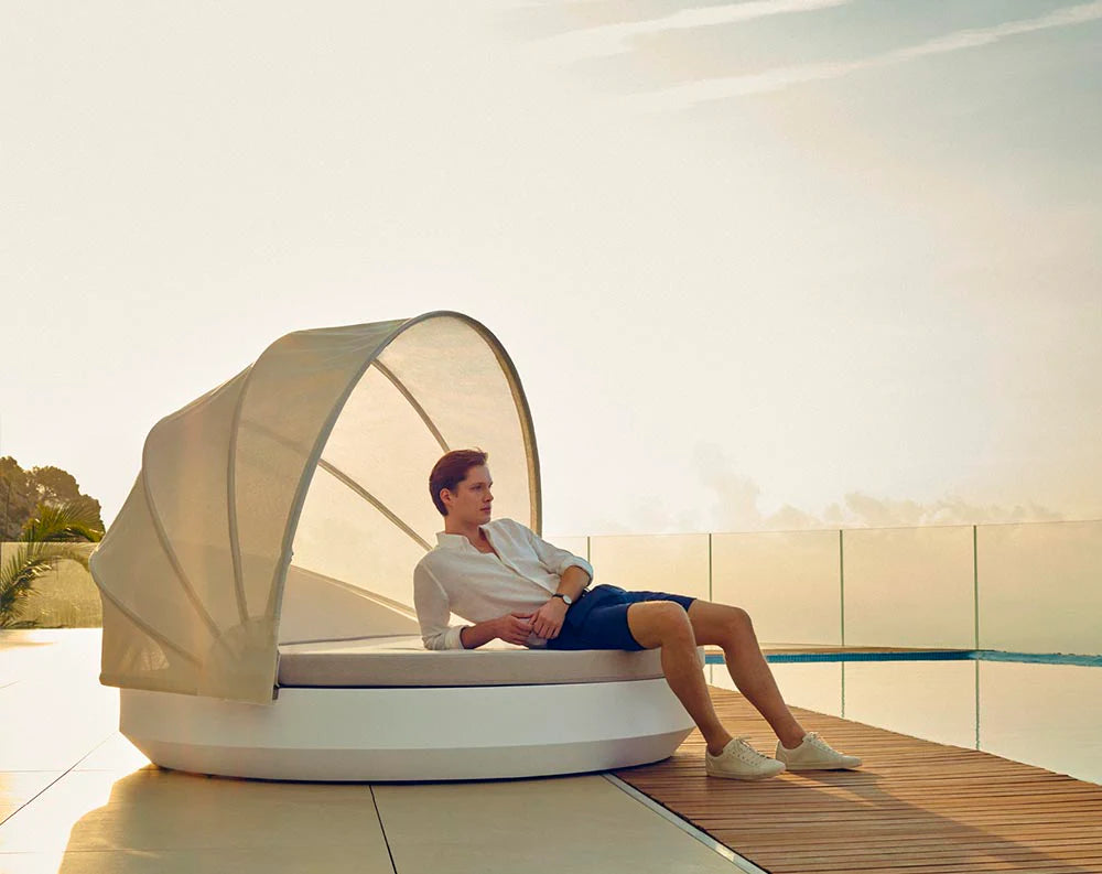 Daybed Rond Lumineux avec Parasol - Collection Vela Vondom - 5