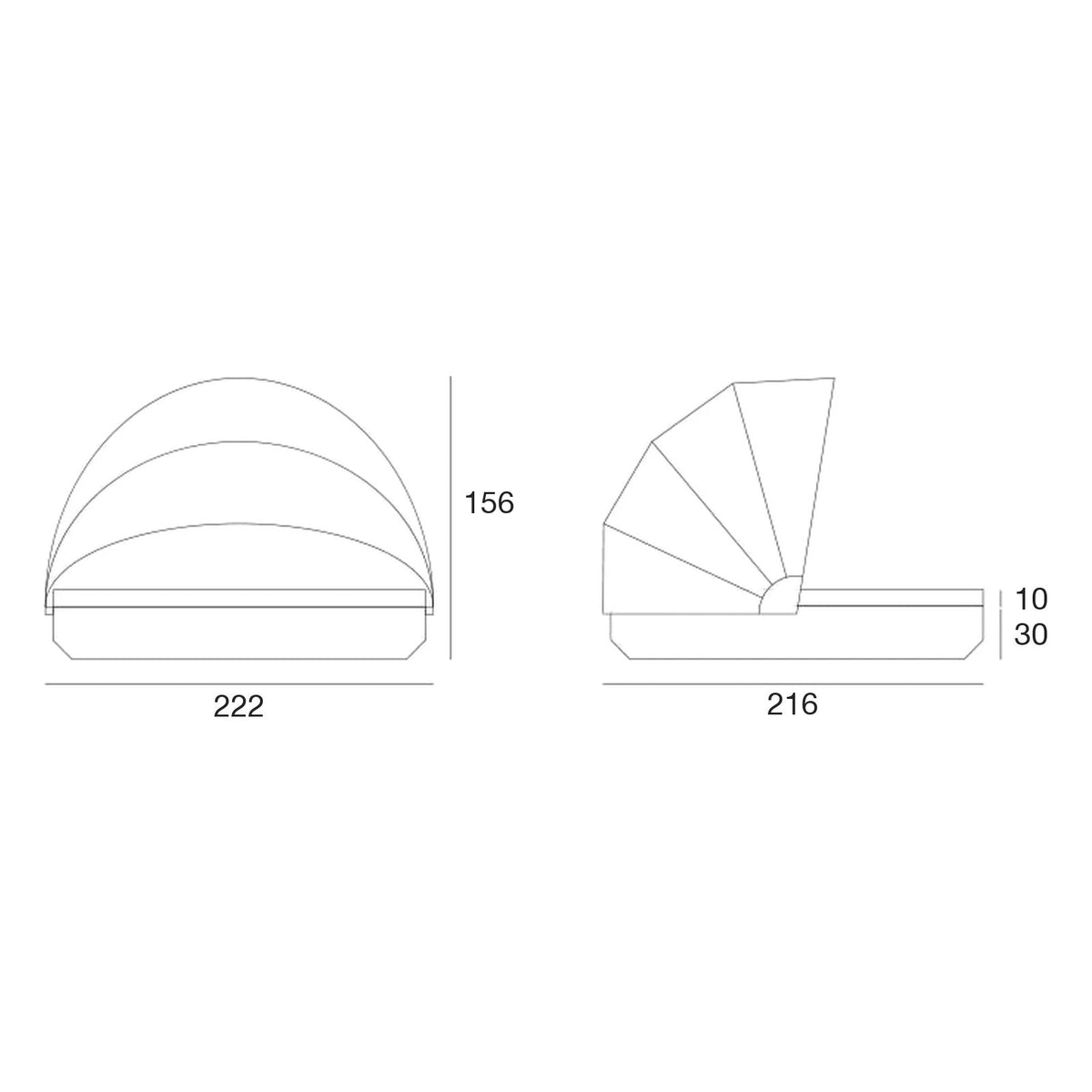 Daybed Rond Lumineux avec Parasol - Collection Vela Vondom - 6
