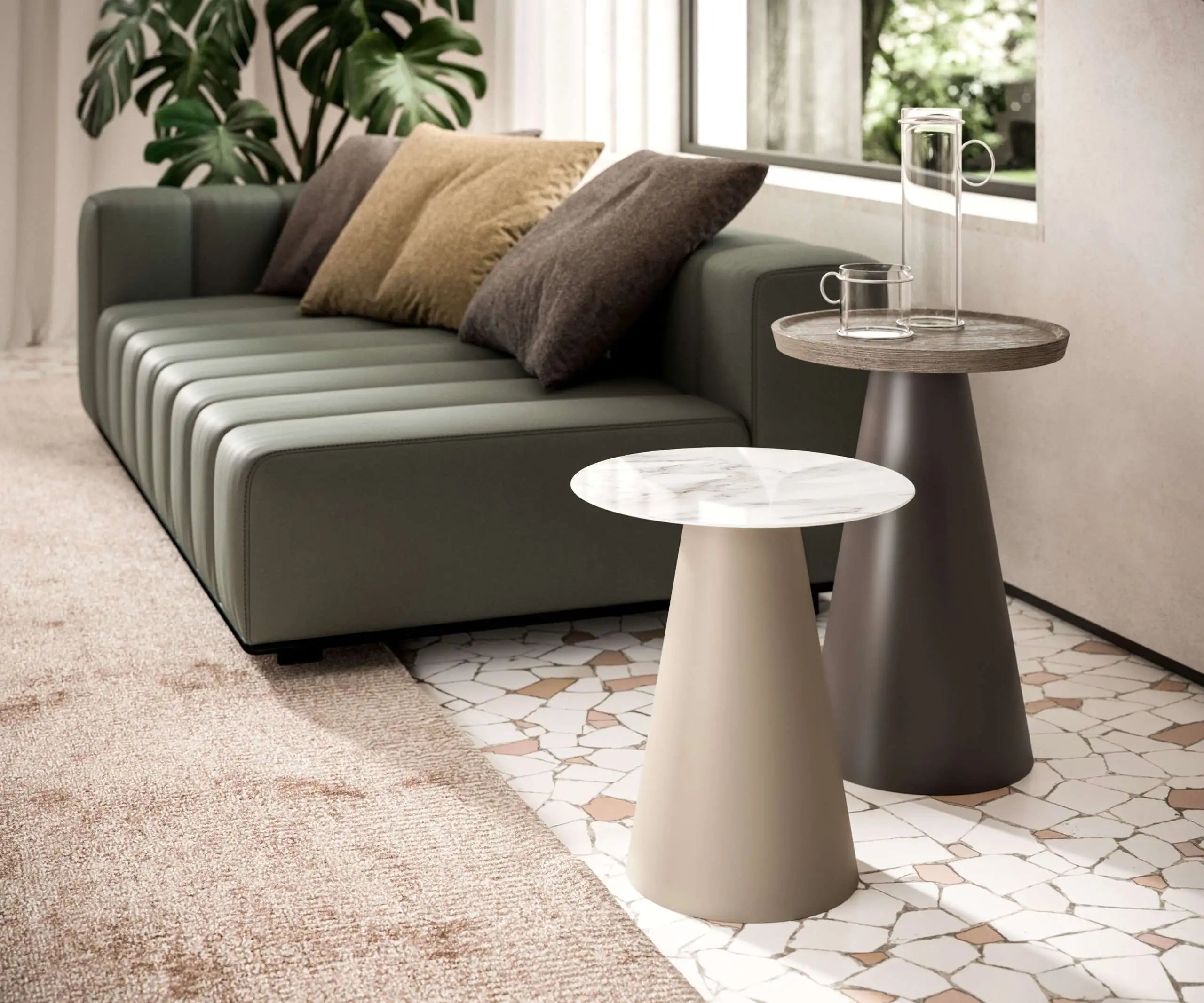 table basse pieds cone