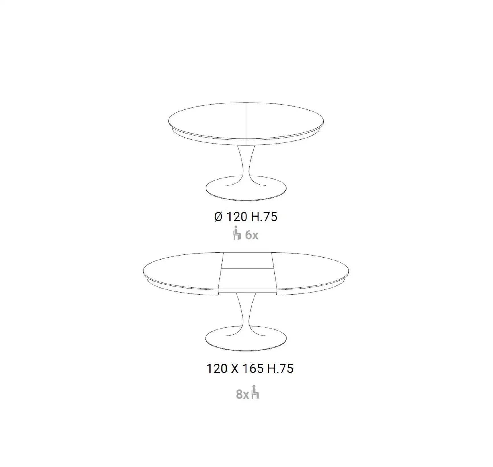table design extensible pied central
