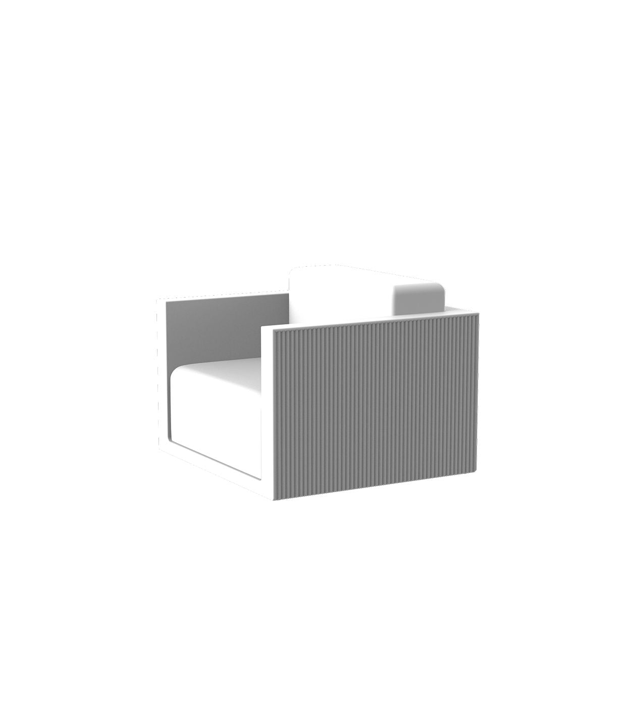 Fauteuil Cube Jardin Couleur structure Blanc - Collection Gatsby Vondom