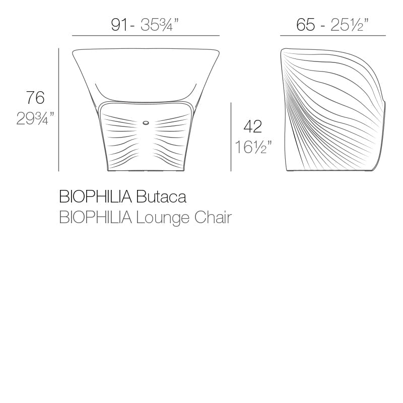 Fauteuil Plastique pour Terrasse - Collection Biophilia Vondom