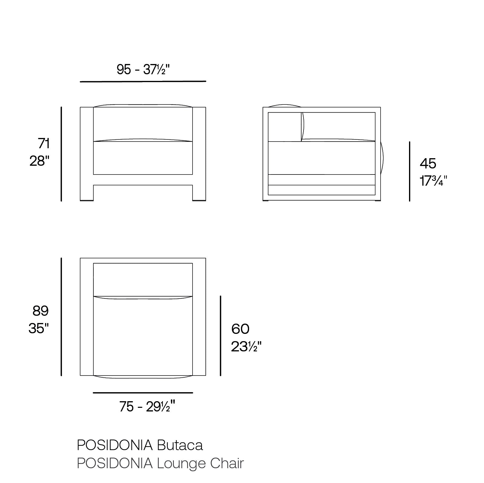 Fauteuil Relax Extérieur Aluminium - Collection Posidonia Vondom
