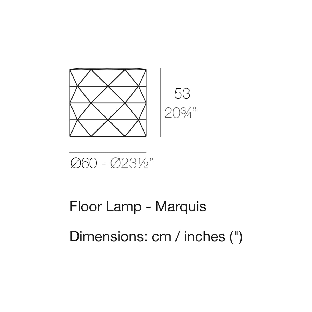 Dimension drawing Floor Lamp - Marquis