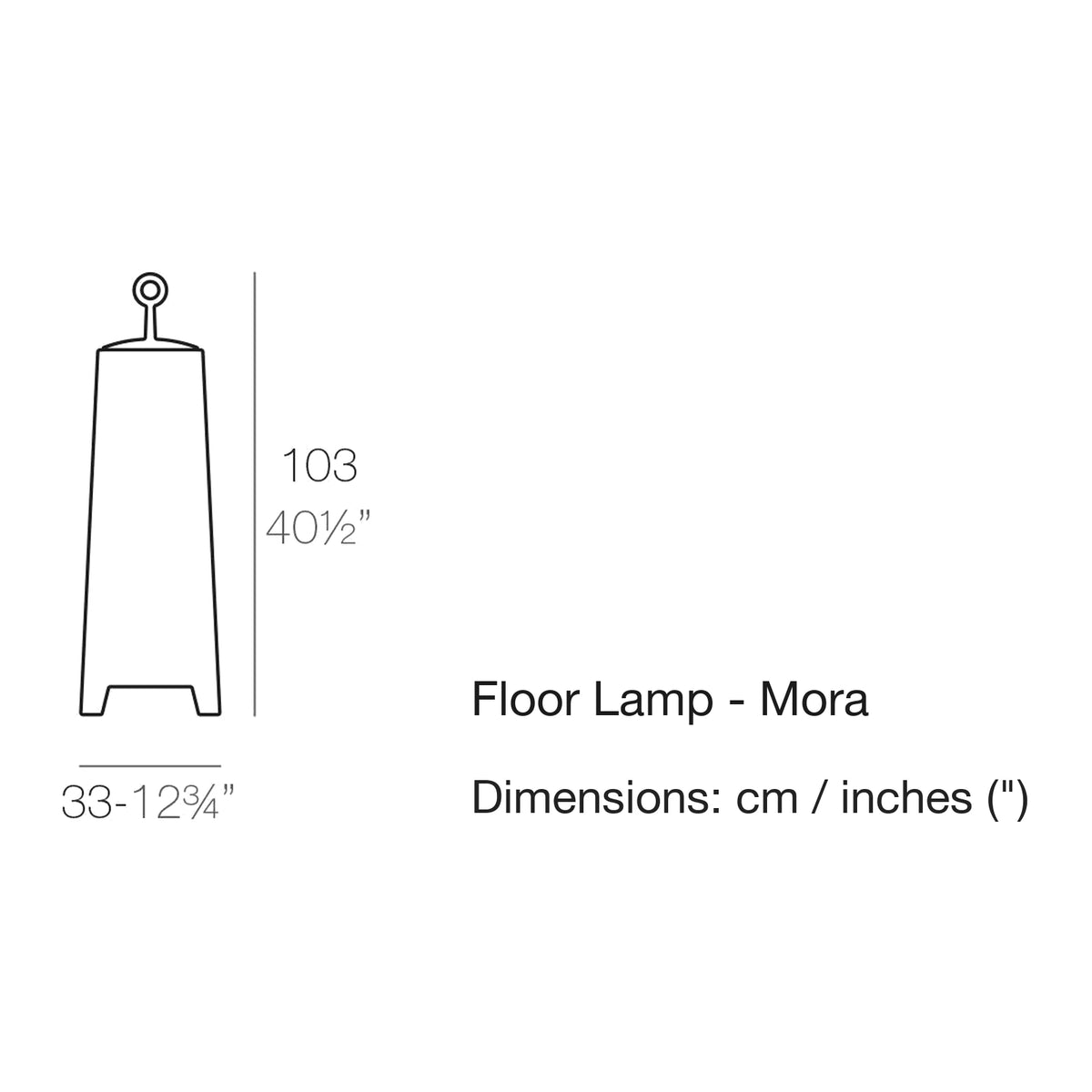 Dimension drawing Floor Lamp - Mora