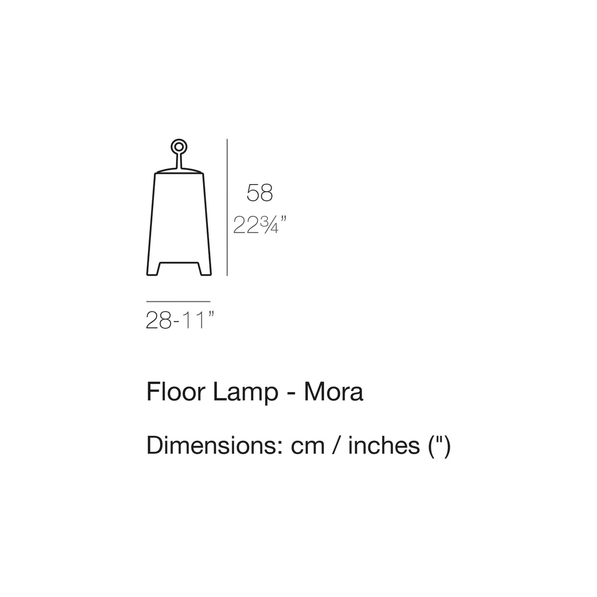 Dimension drawing Floor Lamp - Mora