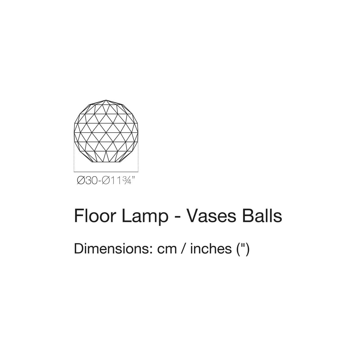 Dimension drawing Floor Lamp - Vases Balls