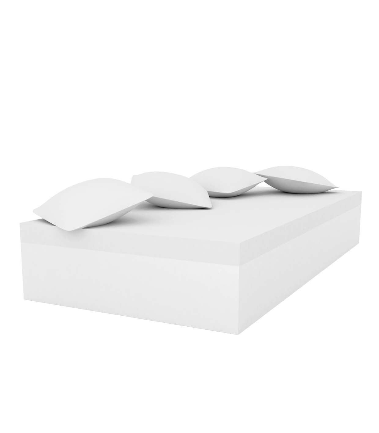 Grand Lit de Jardin Collection Jut Taille 240x120x40 cm Couleur structure Blanc Vondom