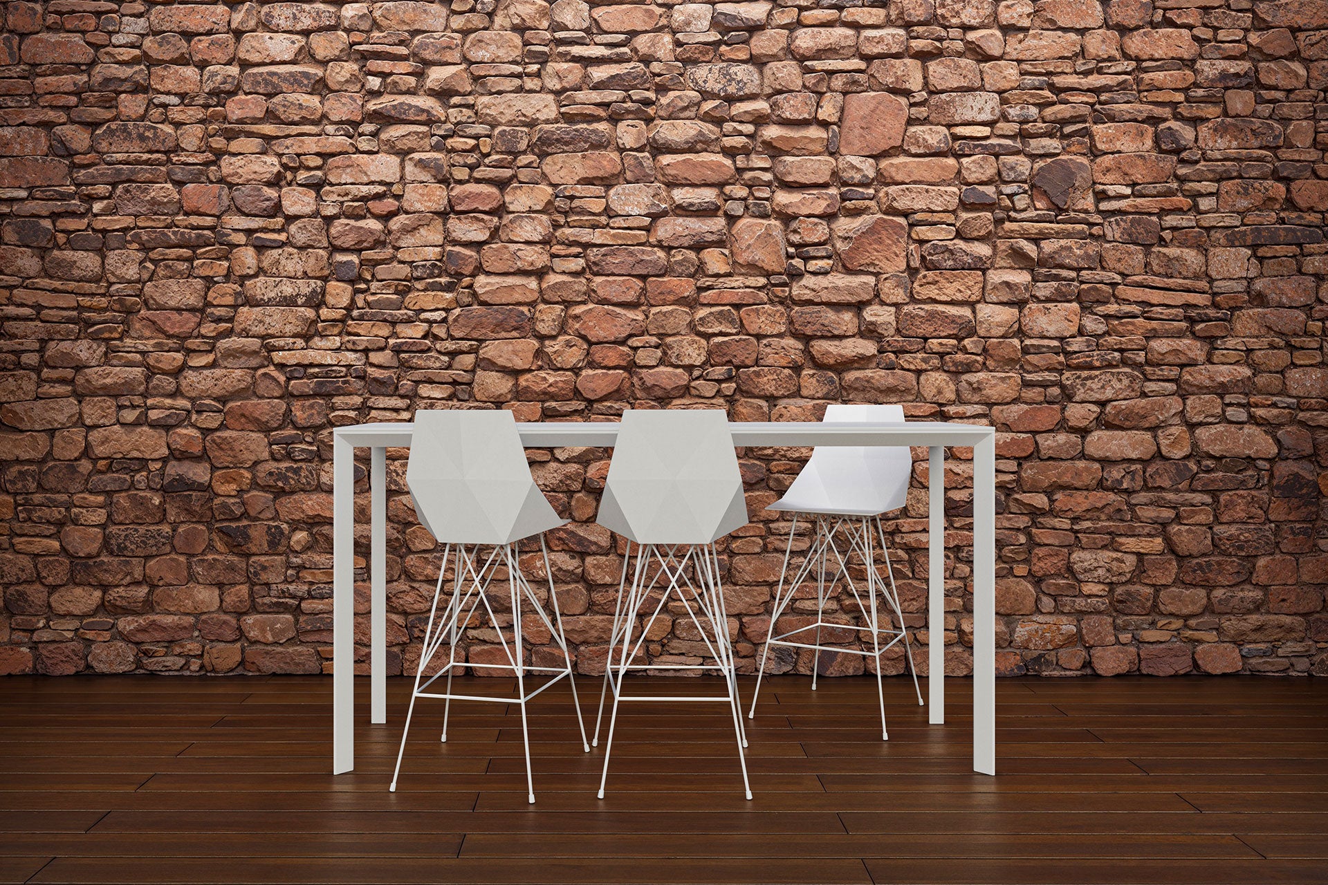 Tabouret de Bar - Faz Inox avec Accoudoirs