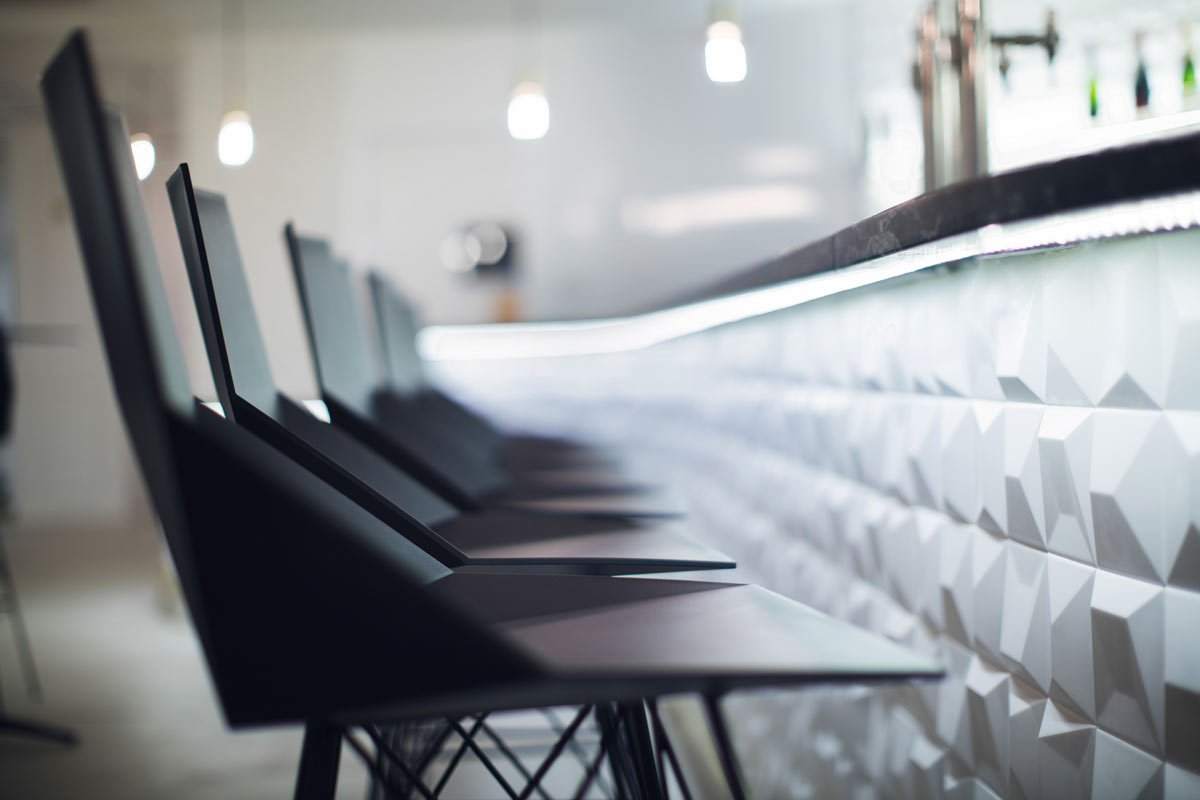 Tabouret de Bar - Faz Inox avec Accoudoirs