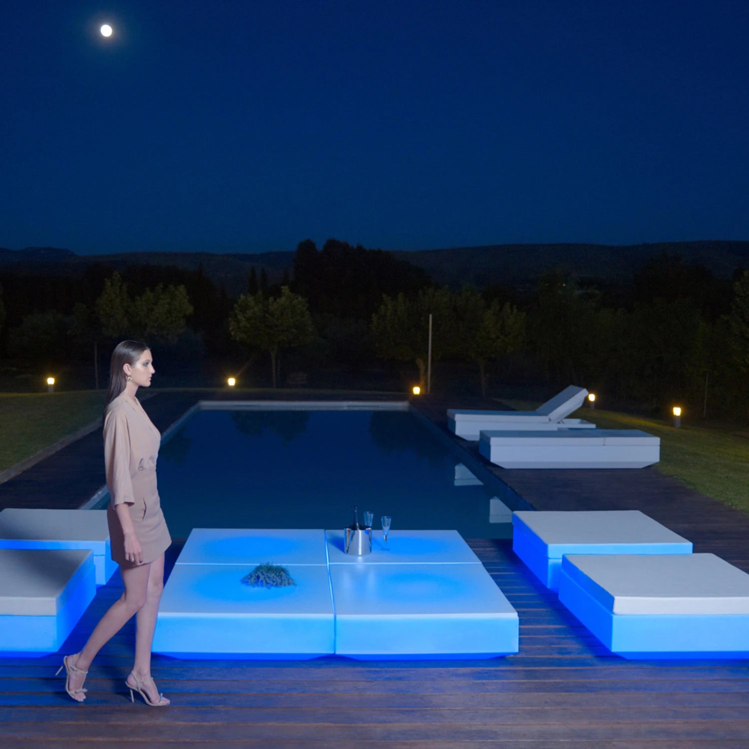 Pouf - Vela Carré LED