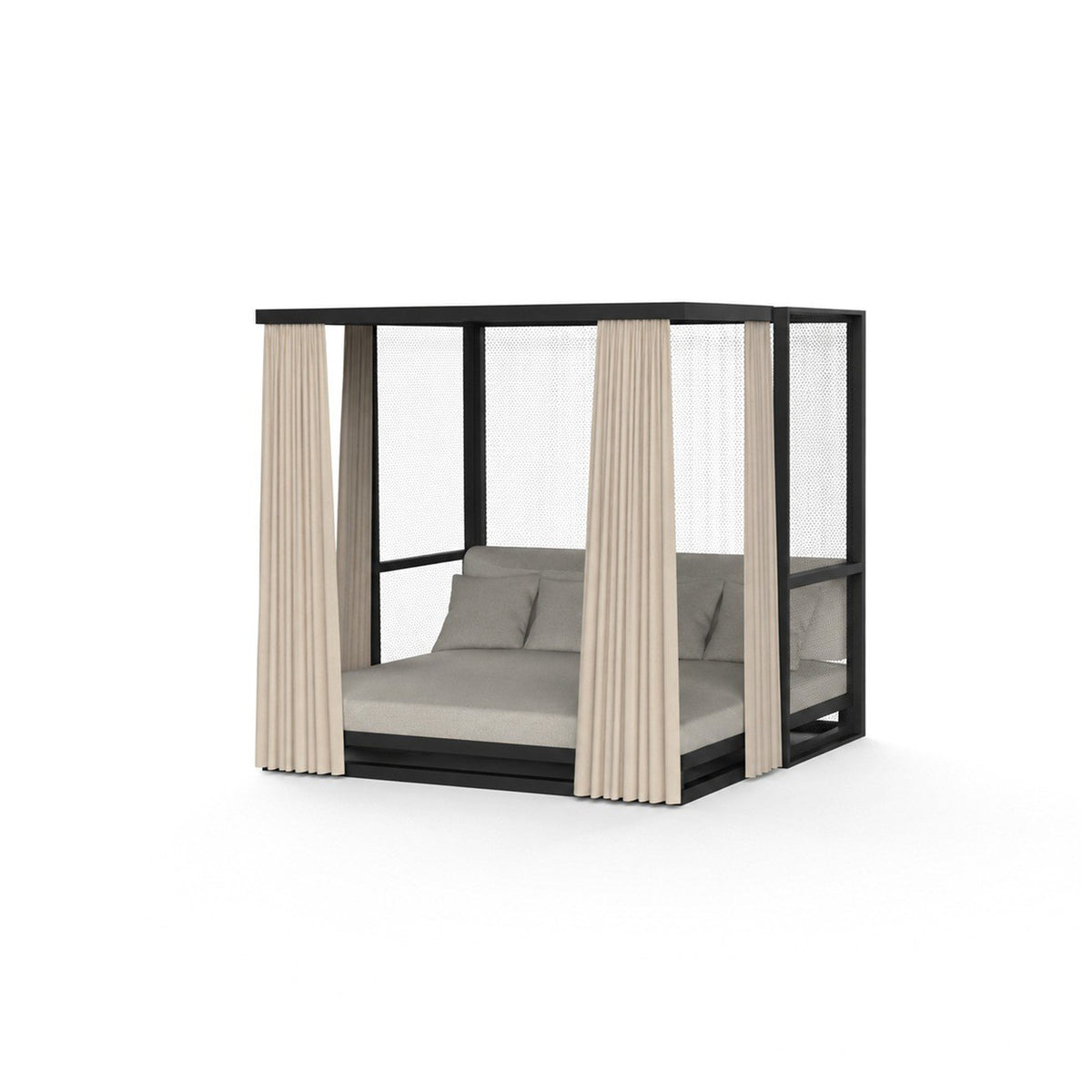 Lit Baldaquin d'Extérieur en Aluminium - Couleur structure Aluminium noir - Collection The Factory Vondom