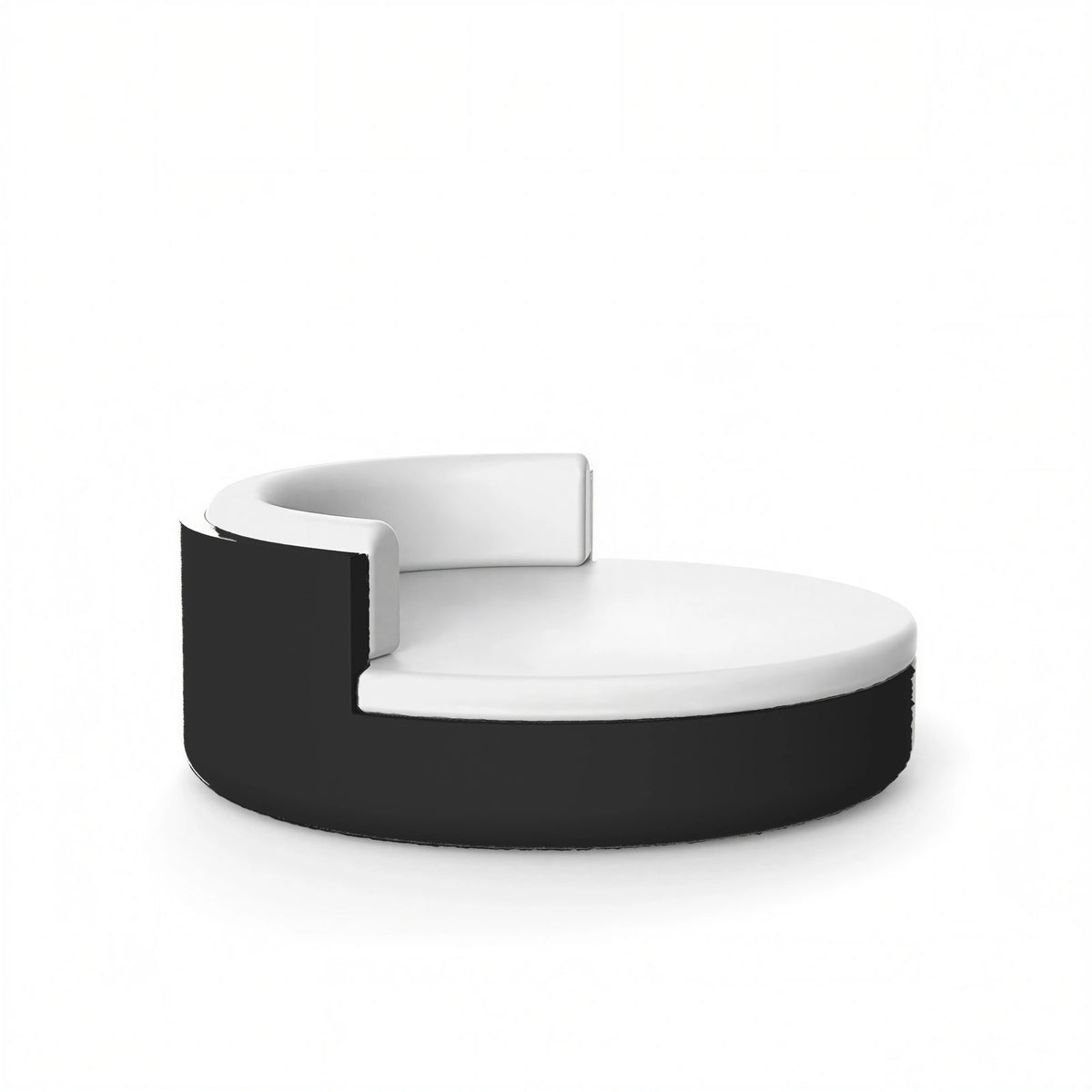 Lit de Piscine Rond Finition structure Mate Couleur structure Noir - Collection ULM Vondom