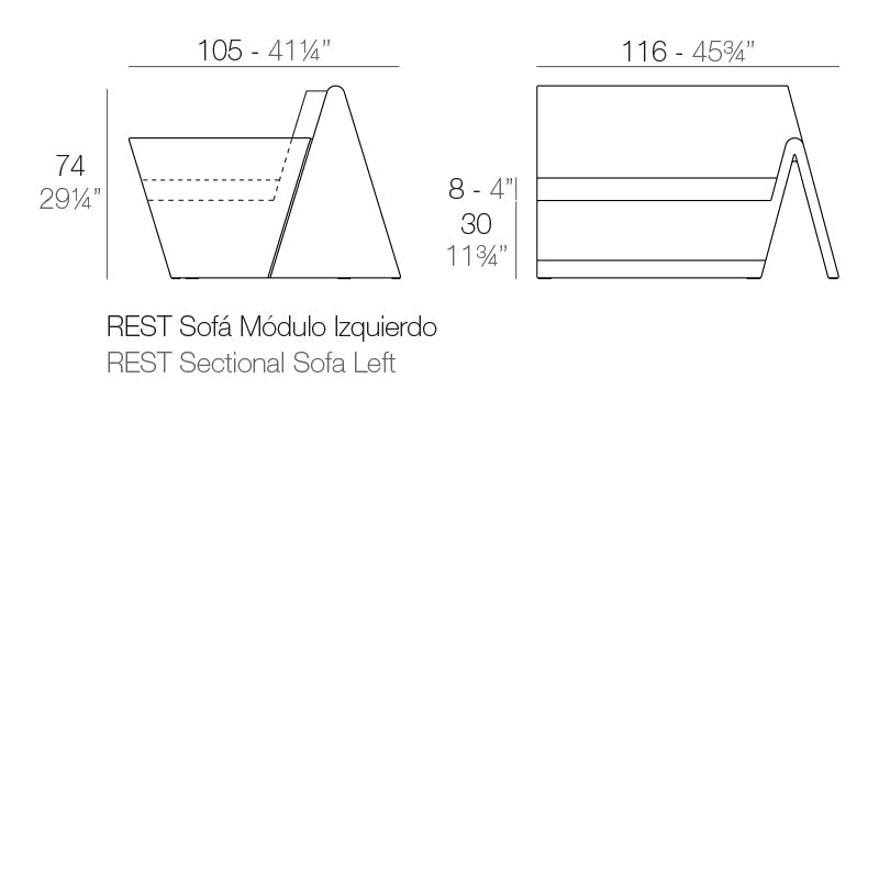 Module Gauche - Collection Rest Vondom - 2