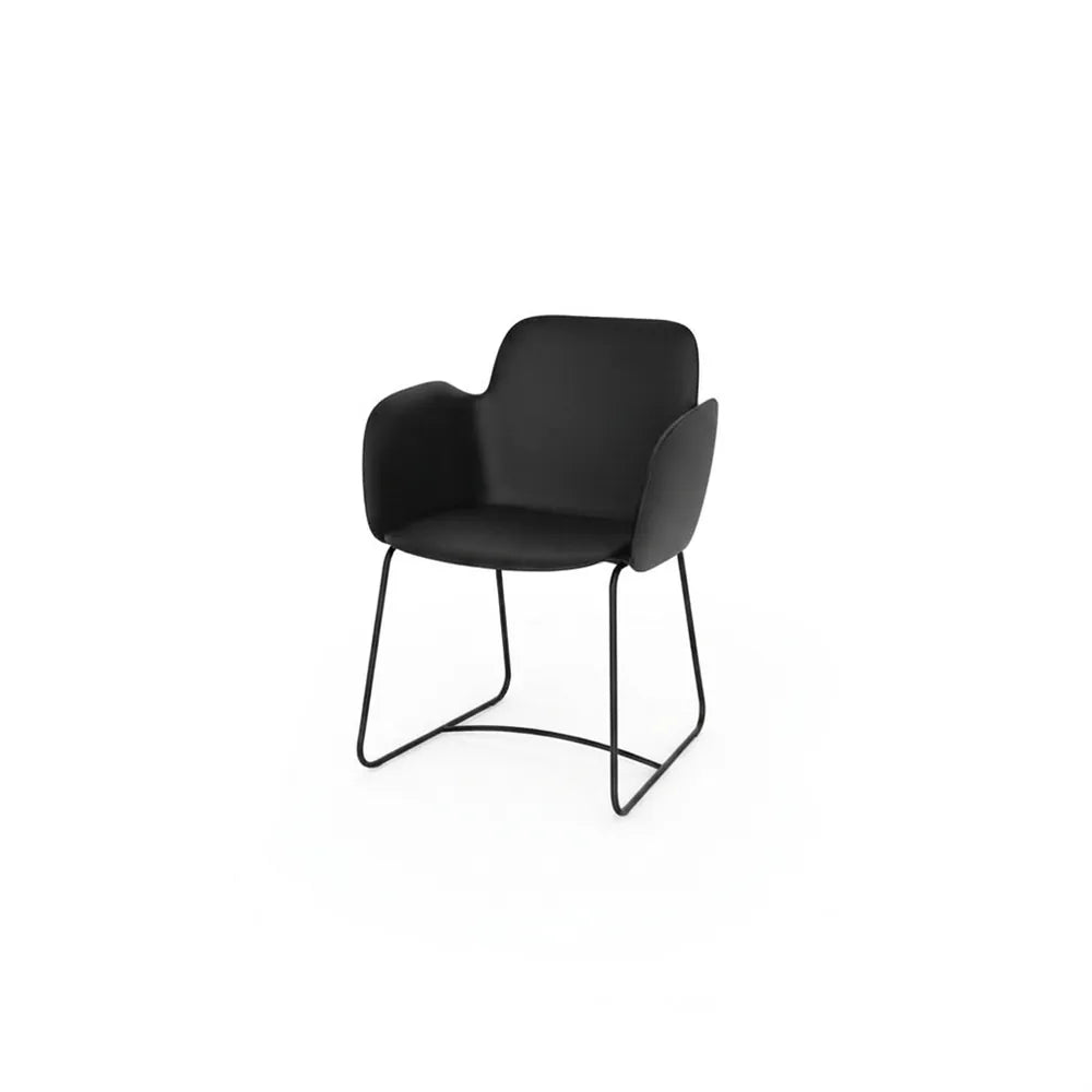 Chaise Pezzettina Vondom, coque Noir, pied assorti