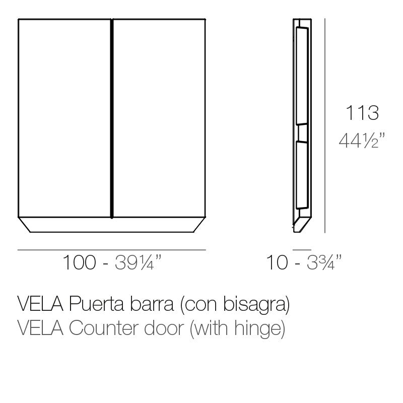 Porte Battante pour Comptoir de Bar Collection Vela Vondom