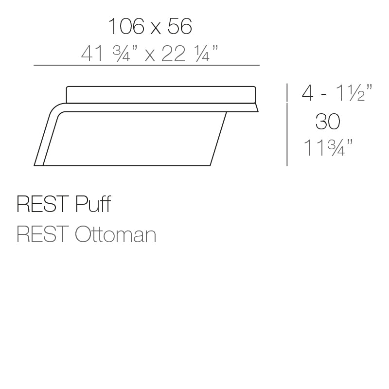 Pouf Moderne Design - Collection Rest Vondom