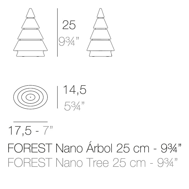 Sapin Lumineux FoCollection rest Vondom Taille 18x15x25 cm - 2