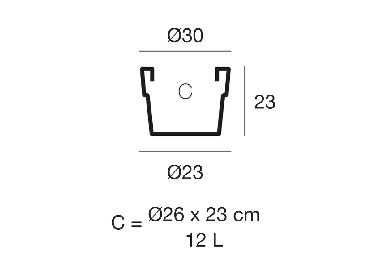 Schéma de dimensions Vondom 40230
