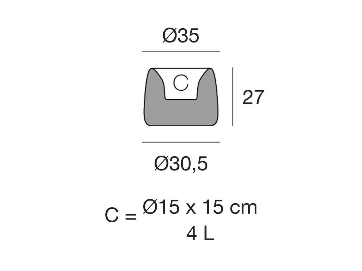 Schéma de dimensions Vondom 42309A