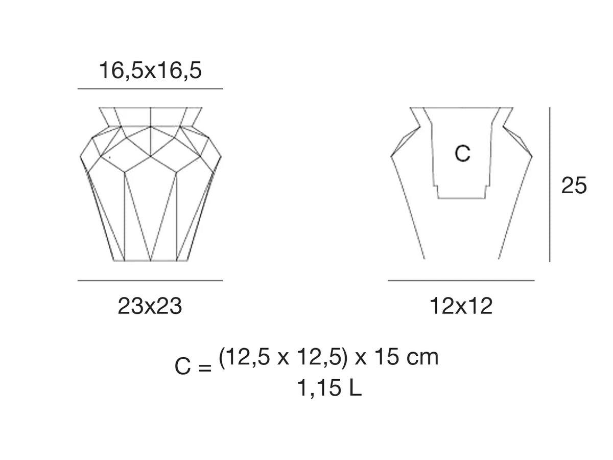Schéma de dimensions Vondom 44210A