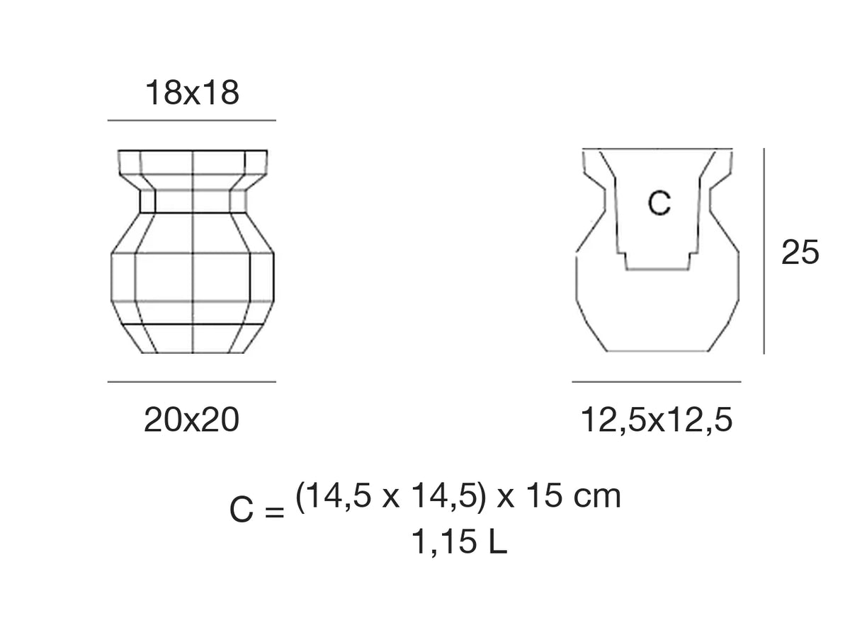 Schéma de dimensions Vondom 44212A
