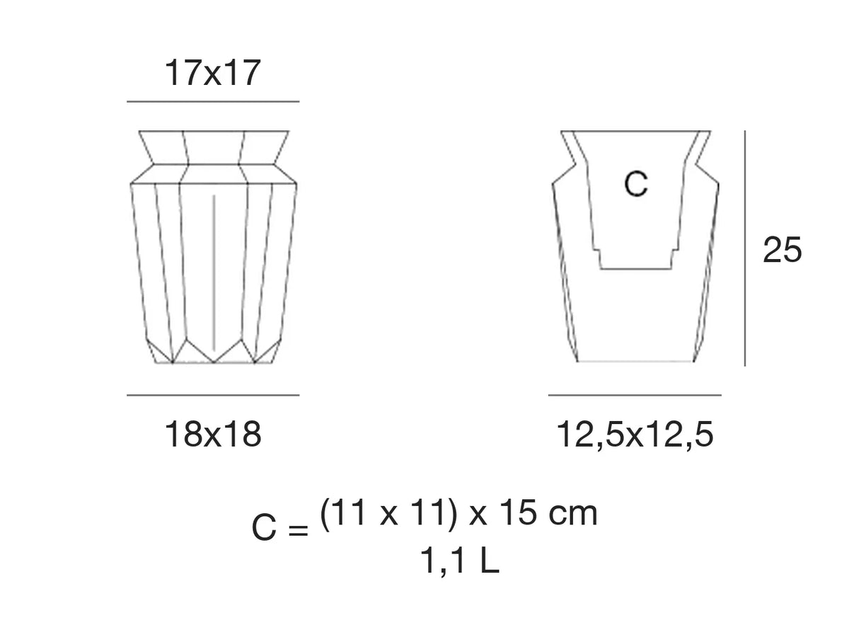 Schéma de dimensions Vondom 44213A