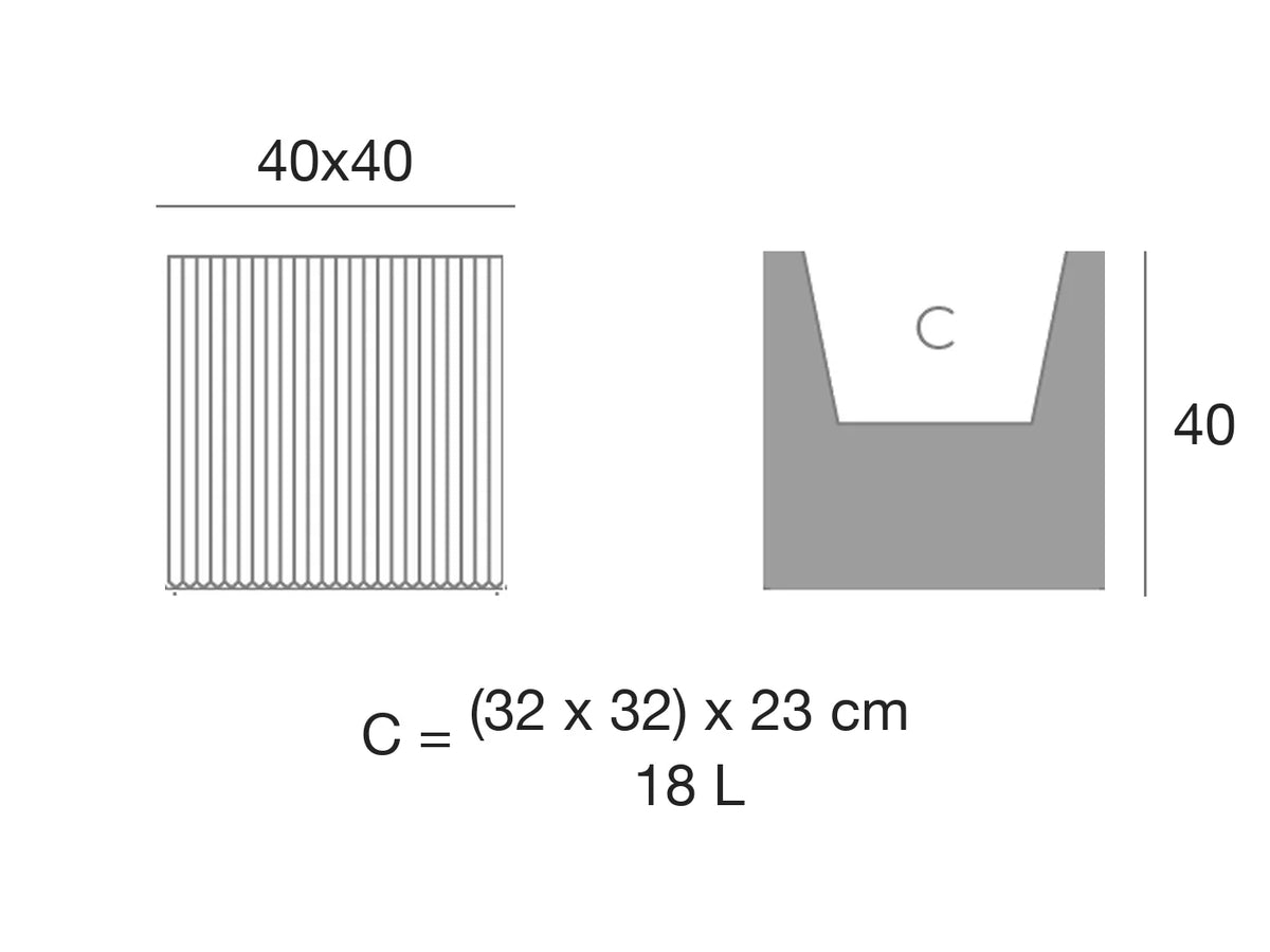 Schéma de dimensions Vondom 54427A