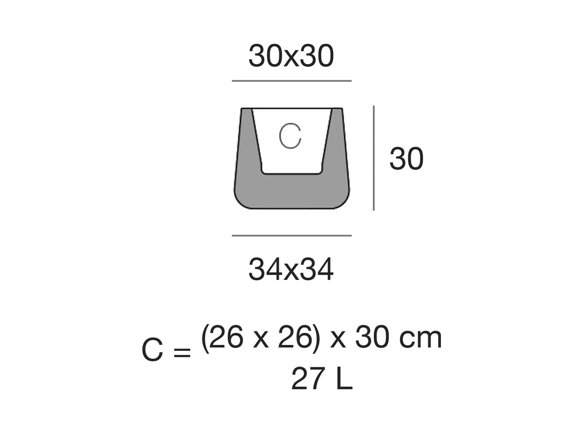 Schéma de dimensions Pot - ULM Carré 42201