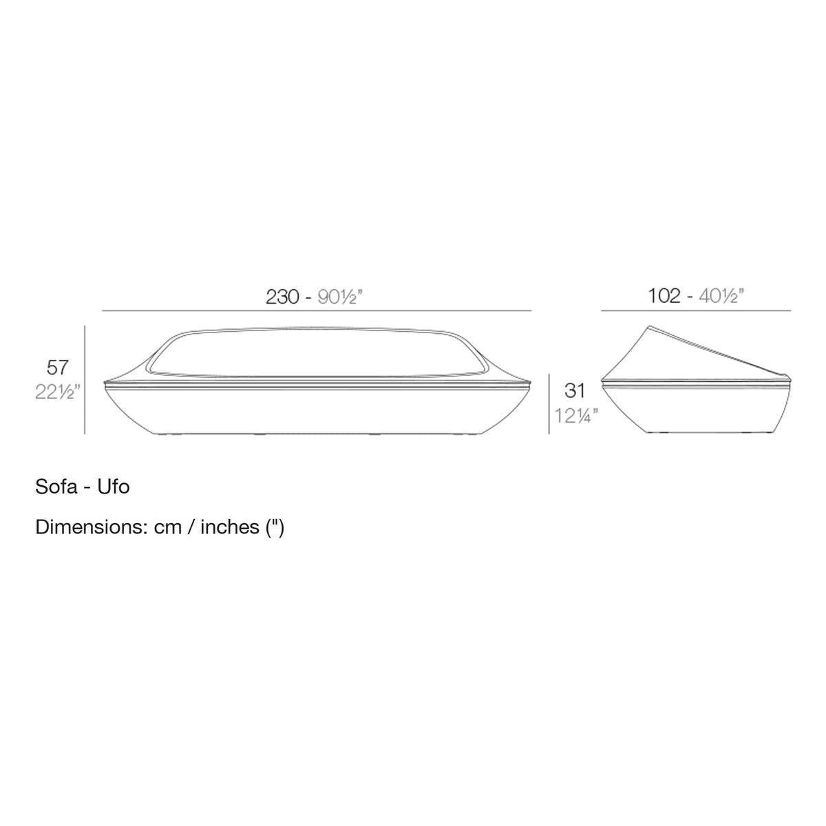 Dimension drawing Sofa - Ufo