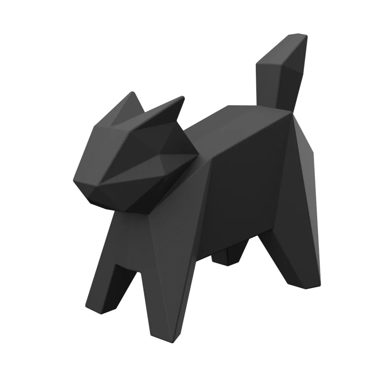 Statue Chat Collection Origami Taille 63x34x55 cm Couleur Noir - Neko Vondom