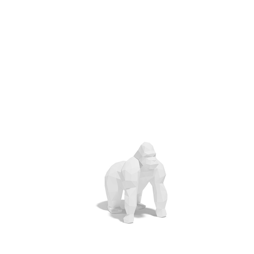 Statue Gorilla Vondom Collection Origami Taille 59x39x60 cm Finition Mate Couleur Blanc
