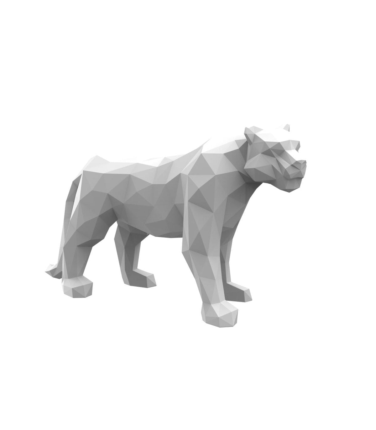 Statue Panthère Collection Origami Hyou Finition Mate Couleur Blanc Vondom