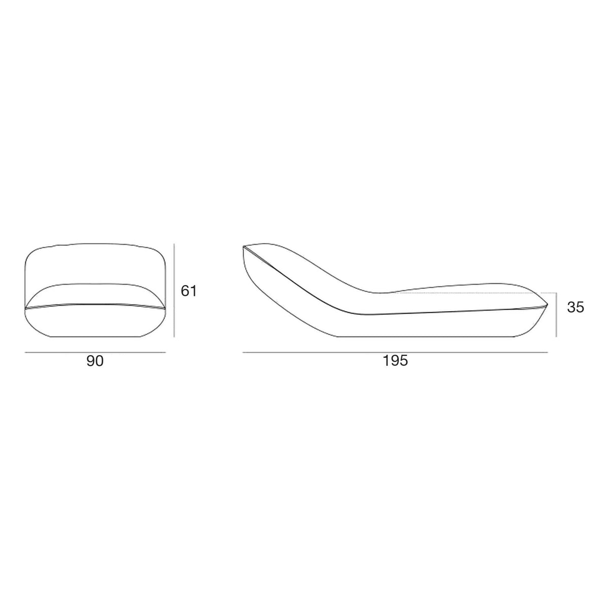 Sun Lounger Collection Pillow Vondom