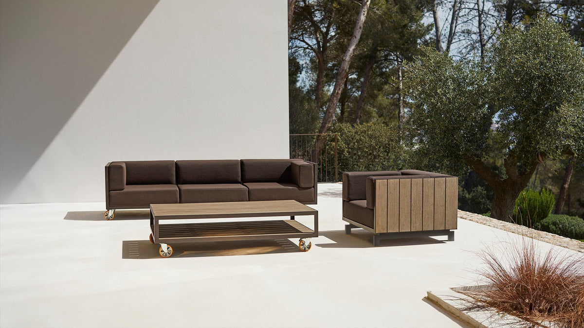 Table Basse Carrée Jardin Bois - Collection Vineyard Vondom - 8