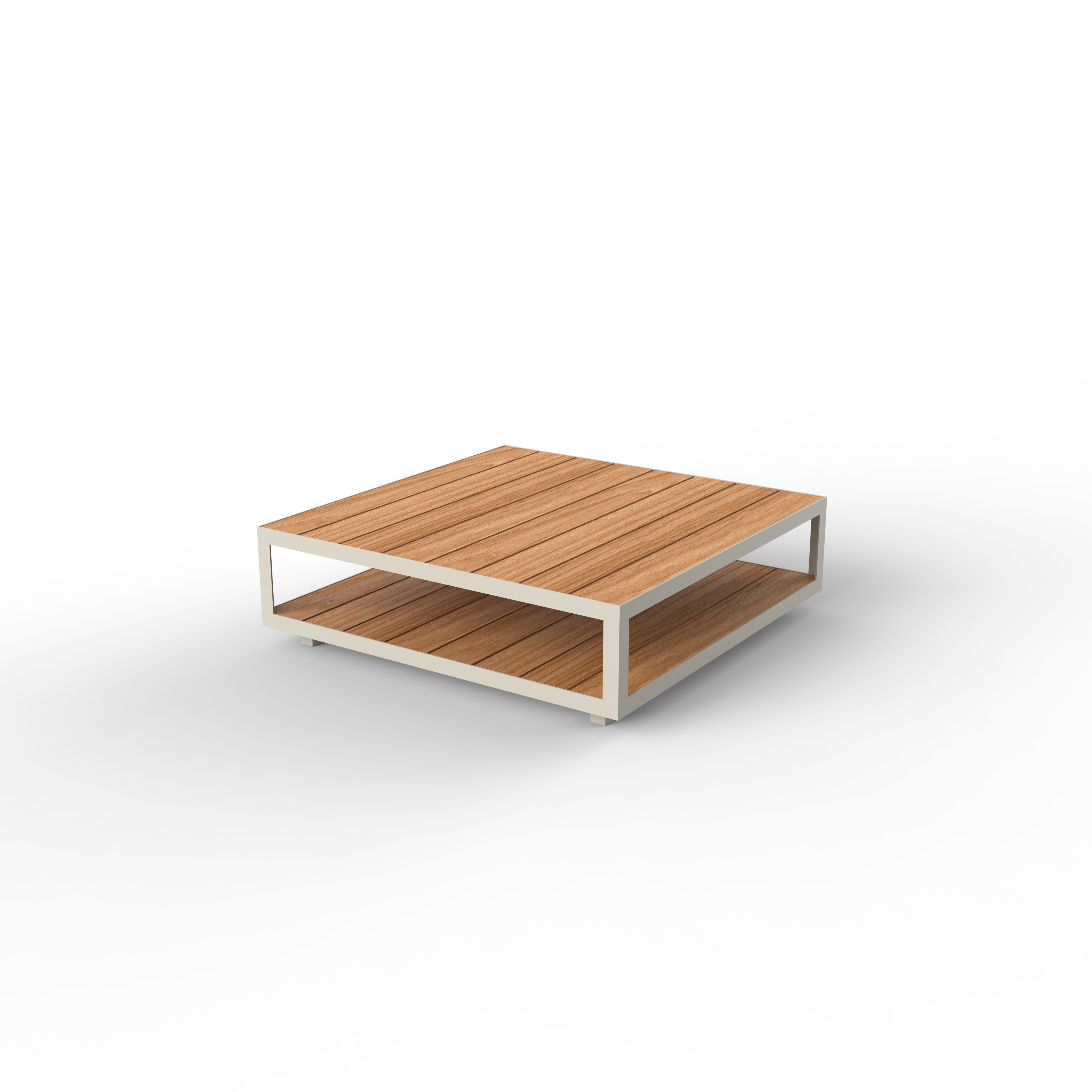 Table Basse Carrée Jardin Bois - Collection Vineyard Vondom