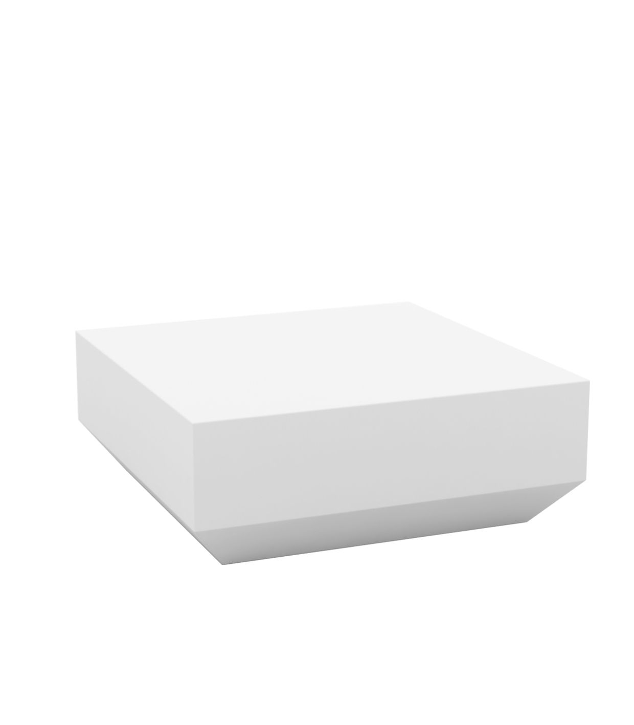 Table Basse Collection Vela Carré 100 Finition Mate Couleur Blanc Vondom