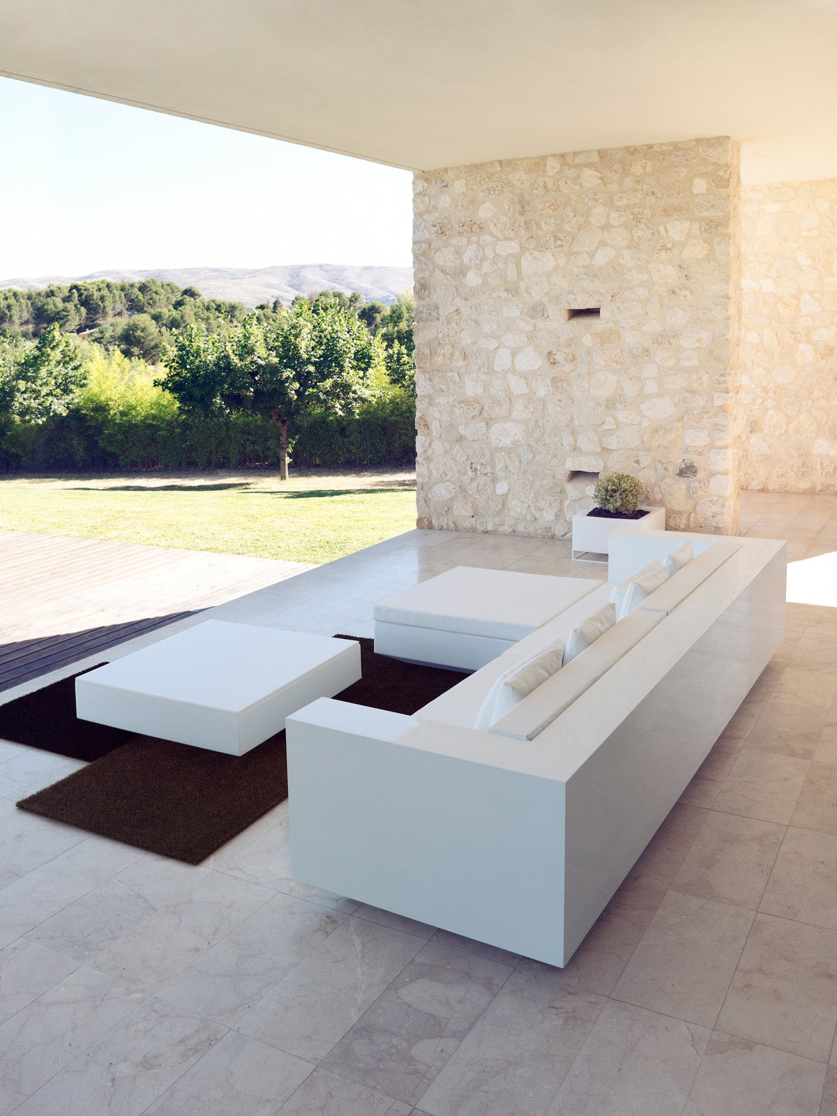 Table Basse Collection Vela Carré 100 Finition Mate Vondom