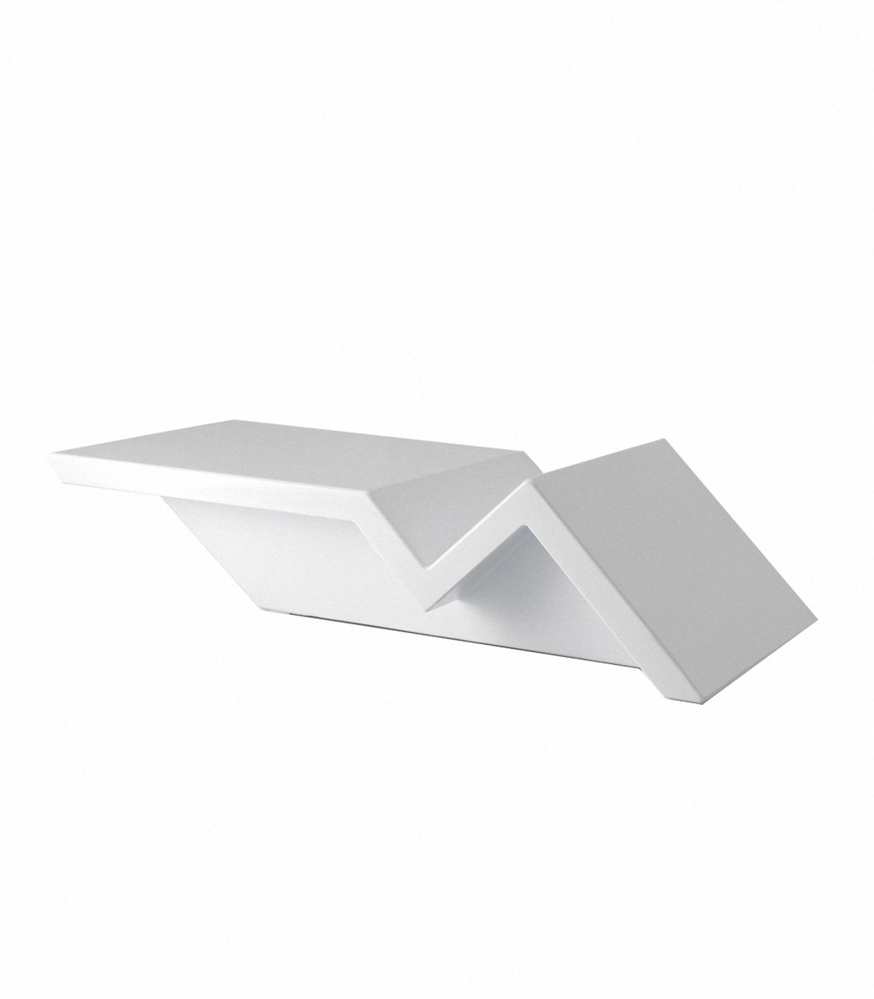 Table Basse de Jardin Collection REST Zigzag Finition Mate Couleur Blanc Vondom
