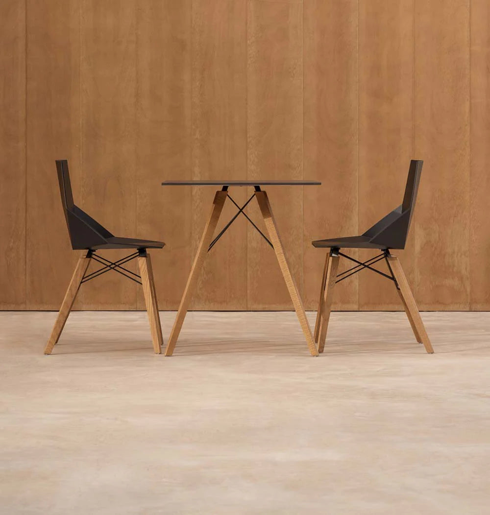 Table Bistrot avec Pied en Bois - Collection FAZ Wood Vondom - 3