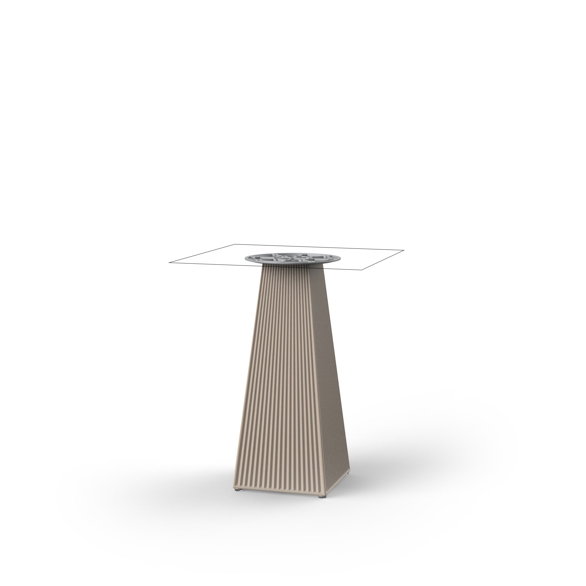 Table Bistrot Carrée avec Pied Central - Collection Gatsby Vondom - 2