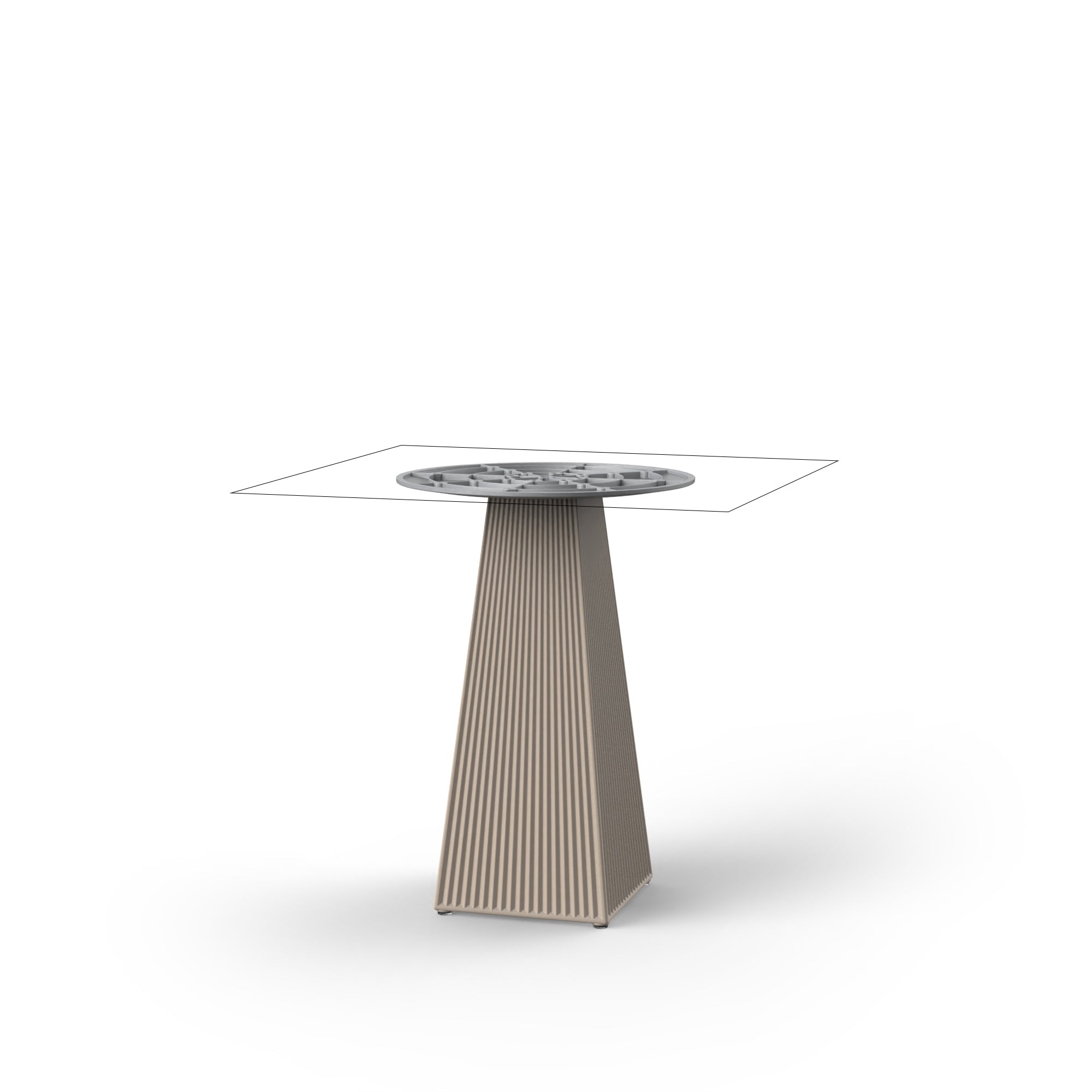 Table Bistrot Carrée avec Pied Central - Collection Gatsby Vondom - 3