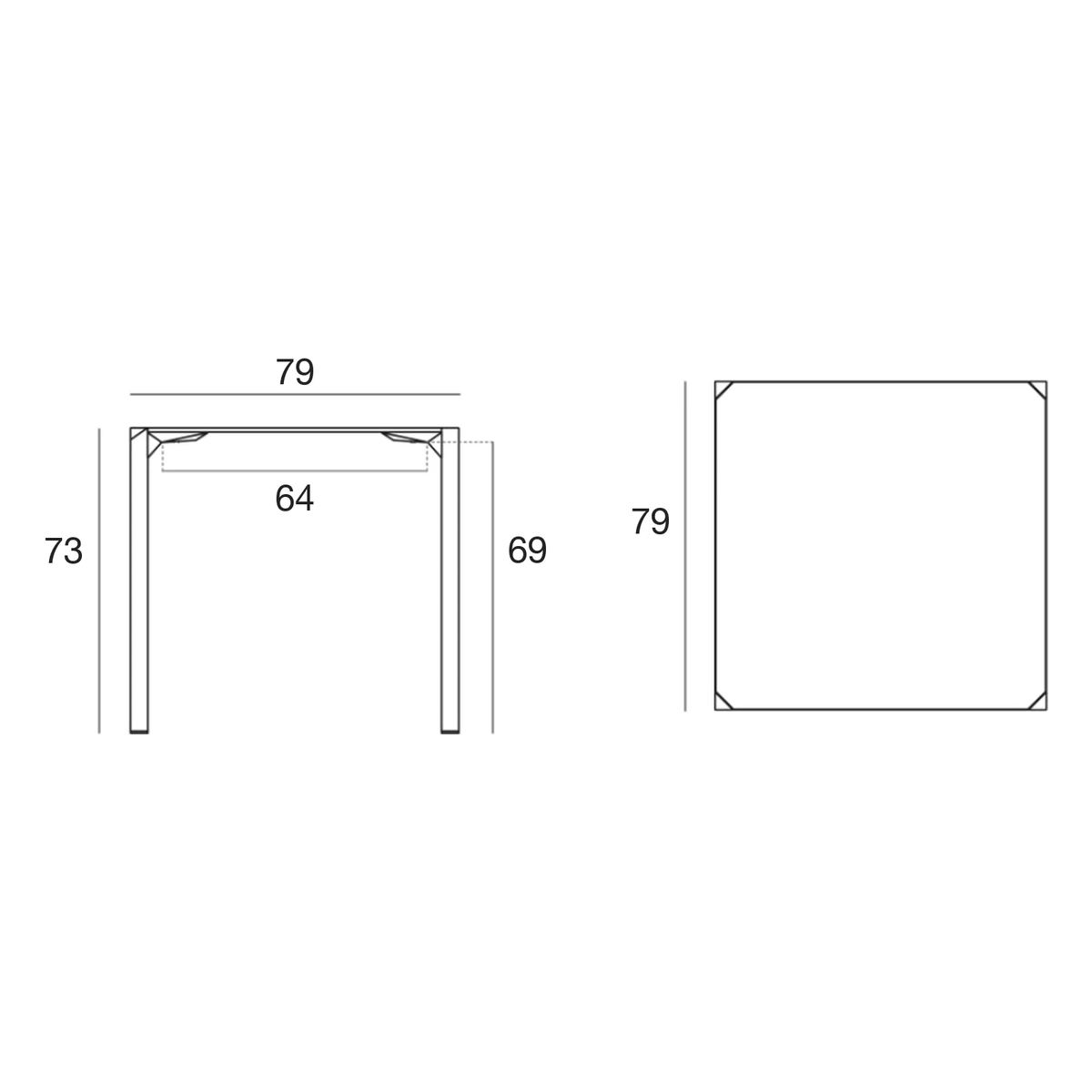 Table Bistrot Collection Quartz en Polypropylène Vondom - 10