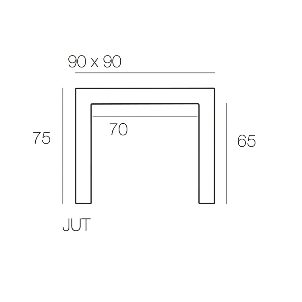 Table Collection Jut Vondom Taille 90x90x75 cm