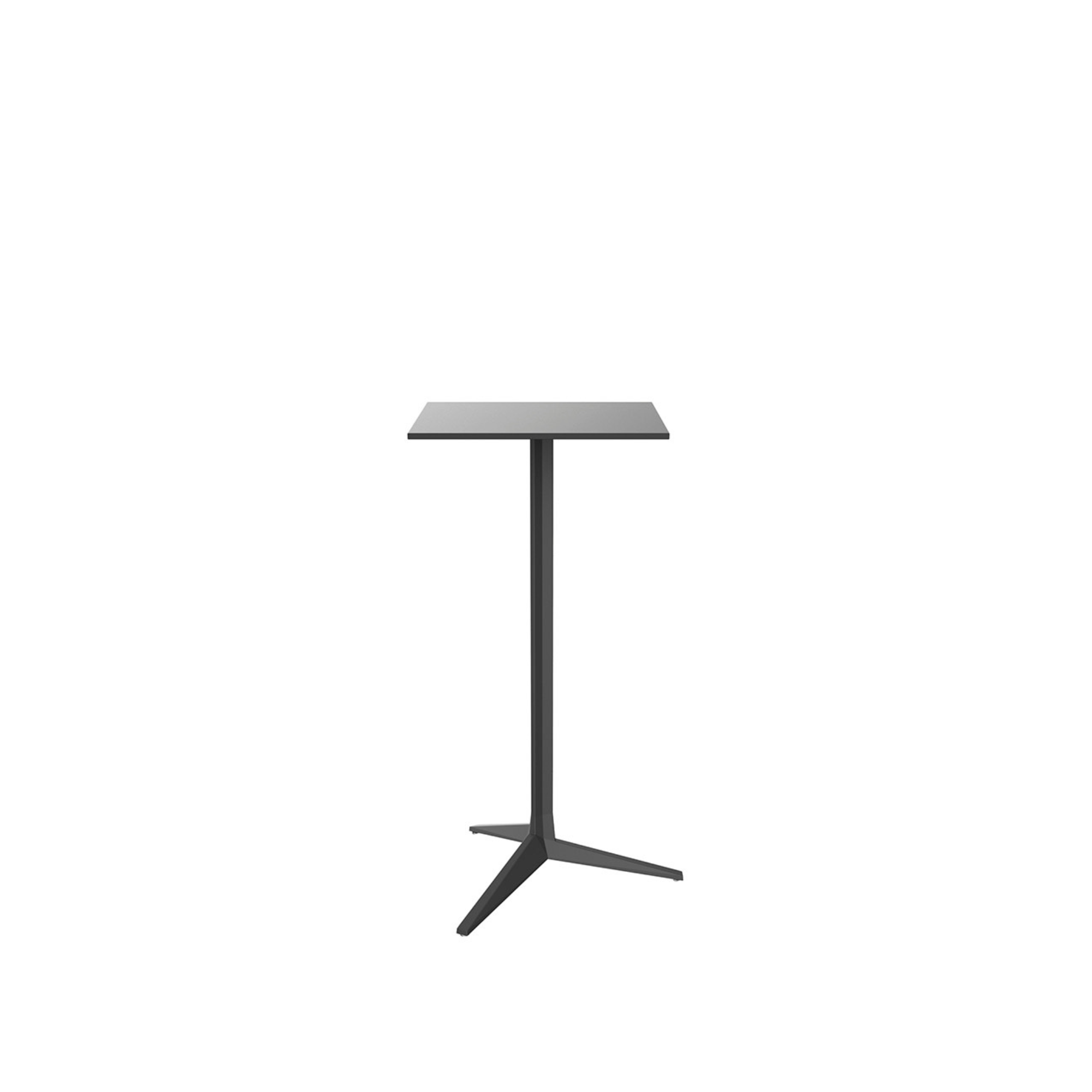 Table Haute Carre Pied Central - FAZ Collection Faz Inox Vondom - 3