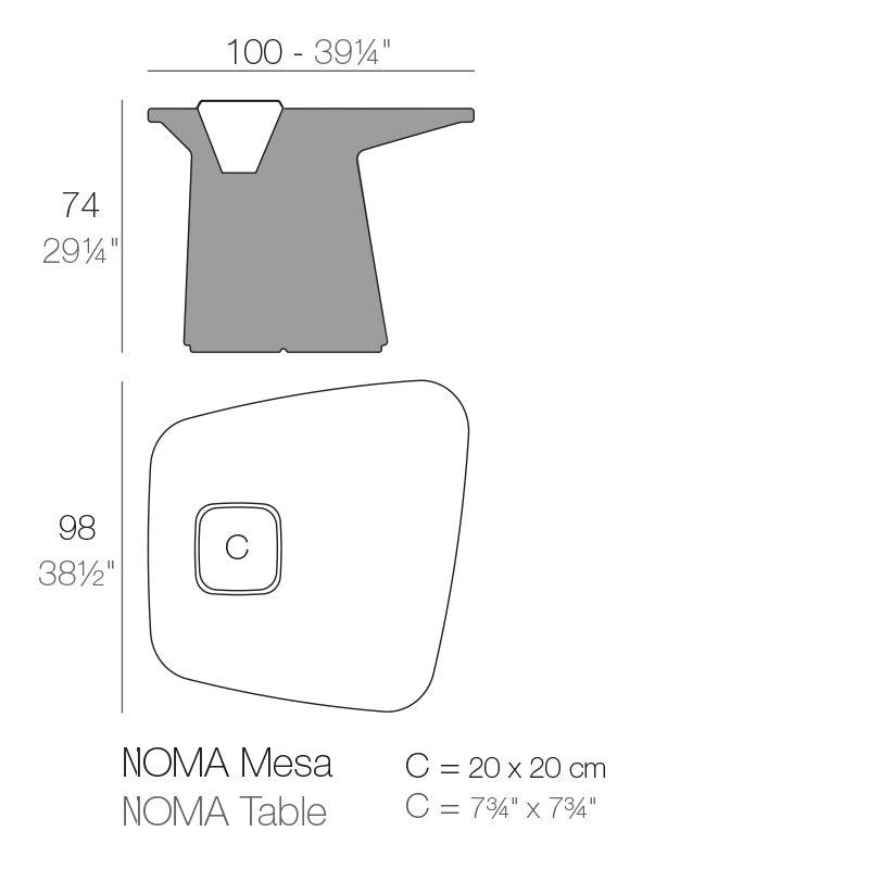 Table Jardin Polyethylene - Collection Noma Vondom - 7