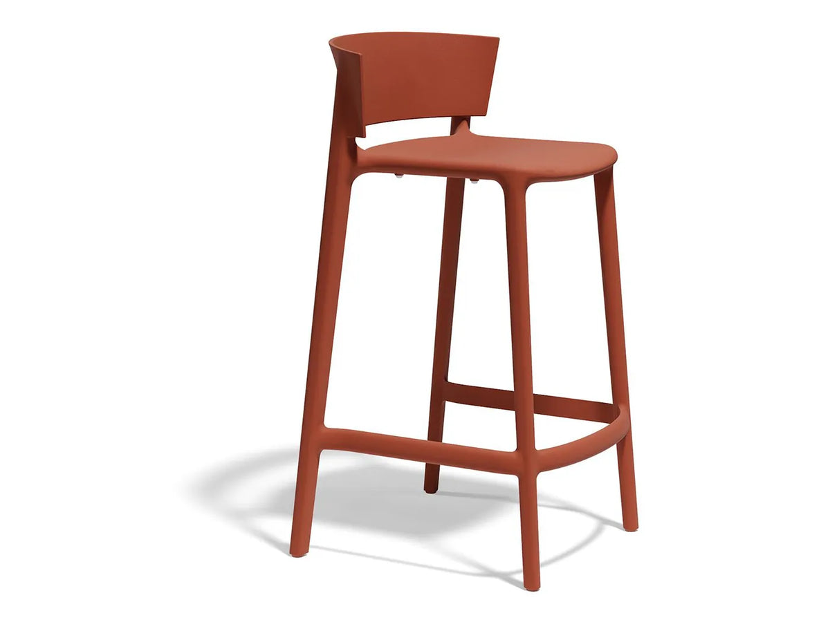 Tabouret de bar Africa Vondom, hauteur d'assise 66 cm, coloris clay