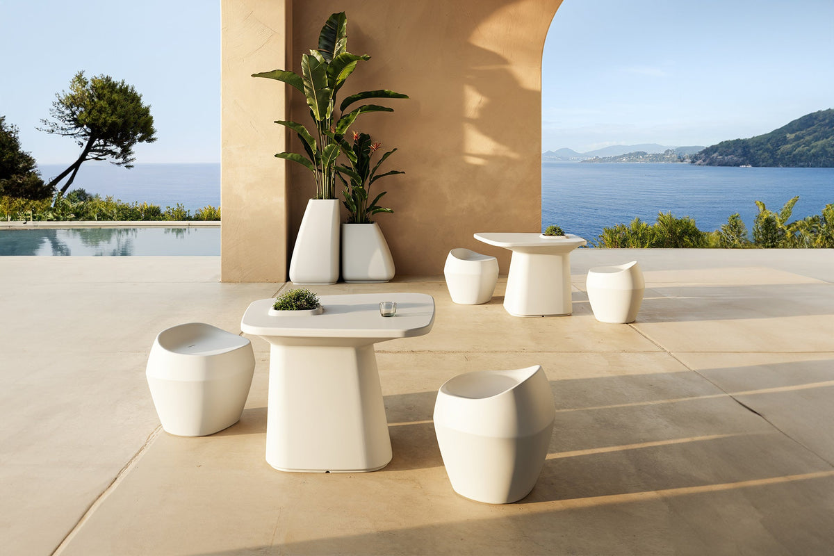 Tabouret Bas Rond Plastique - Collection Noma Vondom - 7