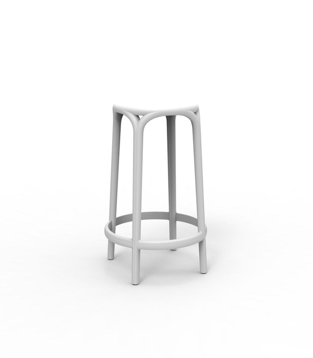 Tabouret Collection Brooklyn Vondom Hauteur d'assise 66 cm Couleur Blanc