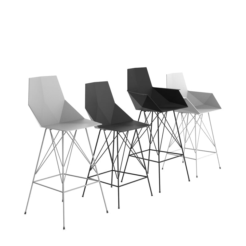 Tabouret de Bar Collection FAZ Inox Extérieur avec Dossier Vondom